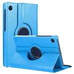Microsonic Huawei MatePad T10 360 Rotating Stand Deri Mavi Tablet Kılıfı