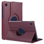 Microsonic Huawei MatePad T10S 360 Rotating Stand Deri Mor Tablet Kılıfı