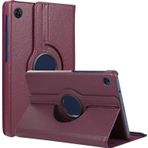 Microsonic Huawei MatePad T8 8 360 Rotating Stand Deri Mor Tablet Kılıfı