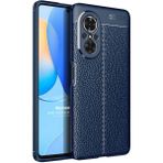 Microsonic Huawei Nova 9 SE Deri Dokulu Silikon Lacivert Kılıf