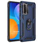 Microsonic Huawei P Smart 2021 Military Ring Holder Lacivert Cep Telefonu Kılıfı