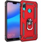 Microsonic Huawei P20 Lite Military Ring Holder Kırmızı Kılıf