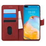 Microsonic Huawei P40 Fabric Book Wallet Kırmızı Cep Telefonu Kılıfı