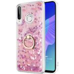 Microsonic Huawei P40 Lite E Glitter Liquid Holder Pembe Cep Telefonu Kılıfı