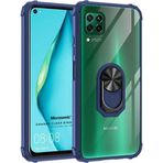 Microsonic Huawei P40 Lite Grande Clear Ring Holder Lacivert Cep Telefonu Kılıfı