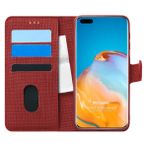 Microsonic Huawei P40 Pro Fabric Book Wallet Kırmızı Cep Telefonu Kılıfı