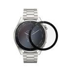 Microsonic Huawei Watch 3 Pro Tam Kaplayan Temperli Cam Full Ekran Koruyucu Siyah [Watch 3 Pro ile Uyumlu Ekran Koruyucu]