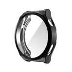 Microsonic Huawei Watch 4 için Kılıf 360 Full Round Soft Silicone Siyah [Watch 4 ile Uyumlu Kılıf - Siyah]