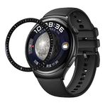 Microsonic Huawei Watch 4 Pro Tam Kaplayan Temperli Cam Full Ekran Koruyucu Siyah [Watch 4 Pro ile Uyumlu Ekran Koruyucu - Siyah]