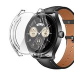 Microsonic Huawei Watch Buds için Kılıf 360 Full Round Soft Silicone Şeffaf [Watch Buds ile Uyumlu Kılıf - Şeffaf]