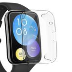 Microsonic Huawei Watch Fit 2 için Kılıf 360 Full Round Soft Silicone Şeffaf [Watch Fit 2 ile Uyumlu Kılıf - Şeffaf]