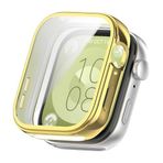 Microsonic Huawei Watch Fit 3 için Kılıf 360 Full Round Soft Silicone Gold [Watch Fit 3 ile Uyumlu Kılıf - Gold]