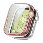 Microsonic Huawei Watch Fit 3 için Kılıf 360 Full Round Soft Silicone Rose Gold [Watch Fit 3 ile Uyumlu Kılıf - Rose Gold]