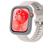 Microsonic Huawei Watch Fit 3 için Kılıf Soft Silicone Gri [Watch Fit 3 ile Uyumlu Kılıf - Gri]