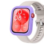 Microsonic Huawei Watch Fit 3 için Kılıf Soft Silicone Lila [Watch Fit 3 ile Uyumlu Kılıf - Lila]