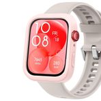 Microsonic Huawei Watch Fit 3 için Kılıf Soft Silicone Pembe [Watch Fit 3 ile Uyumlu Kılıf - Pembe]