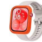Microsonic Huawei Watch Fit 3 için Kılıf Soft Silicone Turuncu [Watch Fit 3 ile Uyumlu Kılıf - Turuncu]