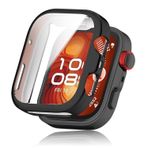 Microsonic Huawei Watch Fit 4 Pro için Kılıf 360 Full Round Soft Silicone Siyah [Watch Fit 4 Pro ile Uyumlu Kılıf - Siyah]