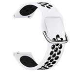 Microsonic Huawei Watch GT 2 Pro Rainbow Sport Band için Beyaz Siyah Kordon