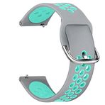 Microsonic Huawei Watch GT 2 Pro Rainbow Sport Band için GT 2 Koyu Gri Turkuaz Kordon