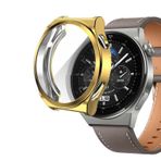 Microsonic Huawei Watch GT 3 Pro 43mm Seramik için Kılıf 360 Full Round Soft Silicone Gold [Watch GT3 Pro 43mm Seramik ile Uyumlu Kılıf - Gold]