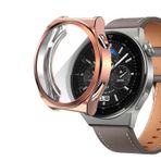 Microsonic Huawei Watch GT 3 Pro 43mm Seramik için Kılıf 360 Full Round Soft Silicone Rose Gold [Watch GT3 Pro 43mm Seramik ile Uyumlu Kılıf - Rose Gold]