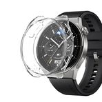 Microsonic Huawei Watch GT 3 Pro 46mm Titanyum için Kılıf 360 Full Round Soft Silicone Şeffaf [Watch GT3 Pro 46mm Titanyum ile Uyumlu Kılıf - Şeffaf]