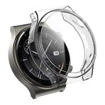 Microsonic Huawei Watch GT2 Pro için Kılıf 360 Full Round Soft Silicone Şeffaf [Watch GT2 Pro ile Uyumlu Kılıf - Şeffaf]
