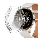 Microsonic Huawei Watch GT3 42mm için Kılıf 360 Full Round Soft Silicone Şeffaf [Watch GT3 42mm ile Uyumlu Kılıf - Şeffaf]