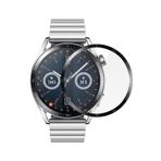 Microsonic Huawei Watch GT3 46mm Tam Kaplayan Temperli Cam Full Ekran Koruyucu Siyah [Watch GT3 46mm ile Uyumlu Ekran Koruyucu]