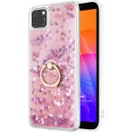 Microsonic Huawei Y5P Glitter Liquid Holder Pembe Cep Telefonu Kılıfı