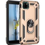 Microsonic Huawei Y5P Military Ring Holder Gold Cep Telefonu Kılıfı