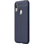 Microsonic Huawei Y6 2019 Deri Dokulu Lacivert Silikon Kılıf