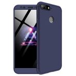 Microsonic Huawei Y7 2018 Double Dip 360 Protective Lacivert Kılıf