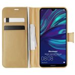 Microsonic Huawei Y7 Prime 2019 için Kılıf Delux Leather Wallet Gold [Y7 Prime 2019 ile Uyumlu Kılıf - Gold]