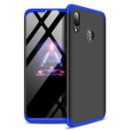 Microsonic Huawei Y7 Prime 2019 için Kılıf Double Dip 360 Protective Siyah Mavi [Y7 Prime 2019 ile Uyumlu Kılıf - Mavi]