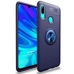 Microsonic Huawei Y7 Prime 2019 için Kılıf Kickstand Ring Holder Lacivert [Y7 Prime 2019 ile Uyumlu Kılıf - Lacivert]