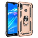 Microsonic Huawei Y7 Prime 2019 için Kılıf Military Ring Holder Gold [Y7 Prime 2019 ile Uyumlu Kılıf - Gold]