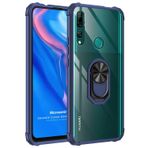 Microsonic Huawei Y9 Prime 2019 Grande Clear Ring Holder Lacivert Cep Telefonu Kılıfı