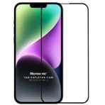 Microsonic iPhone Uyumlu 14 Tam Kaplayan Temperli Siyah Cam Ekran Koruyucu