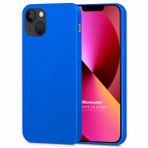 Microsonic Matte Silicone Apple iPhone 13 Mavi Cep Telefon Kılıfı
