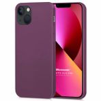 Microsonic Matte Silicone Apple iPhone 13 Mor Cep Telefon Kılıfı