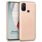 Microsonic Matte Silicone One Plus Nord N100 Gold Cep Telefonu Kılıfı