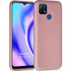 Microsonic Matte Silicone Oppo A15 Rose Gold Cep Telefonu Kılıfı
