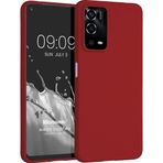 Microsonic Matte Silicone Oppo A55 4G Kırmızı Cep Telefonu Kılıfı
