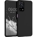 Microsonic Matte Silicone Oppo A55 4G Siyah Cep Telefonu Kılıfı
