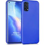 Microsonic Matte Silicone Oppo Reno 5 Pro 5G Mavi Cep Telefonu Kılıfı