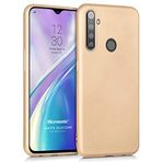 Microsonic Matte Silicone Realme 5i için Kılıf Gold [Realme 5i ile Uyumlu Kılıf - Gold]