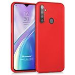 Microsonic Matte Silicone Realme 5i için Kılıf Kırmızı [Realme 5i ile Uyumlu Kılıf - Kırmızı]