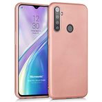 Microsonic Matte Silicone Realme 5i için Kılıf Rose Gold [Realme 5i ile Uyumlu Kılıf - Rose Gold]